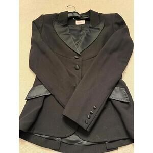 Agent Provocateur Black Satin Trim Blazer Jacket
